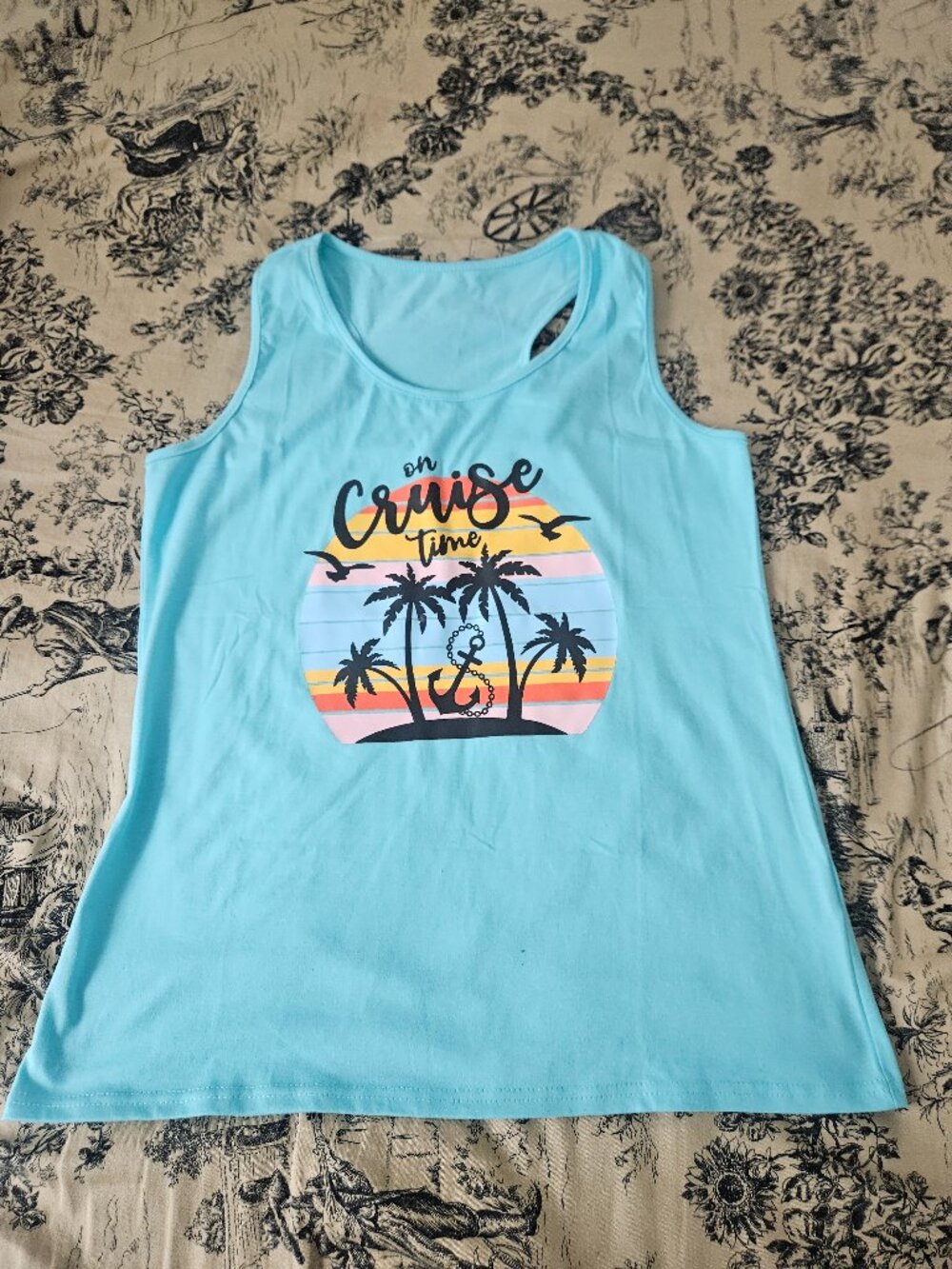 Womens Turquoise Tank Top